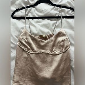 Champagne top with sparkly stripes!